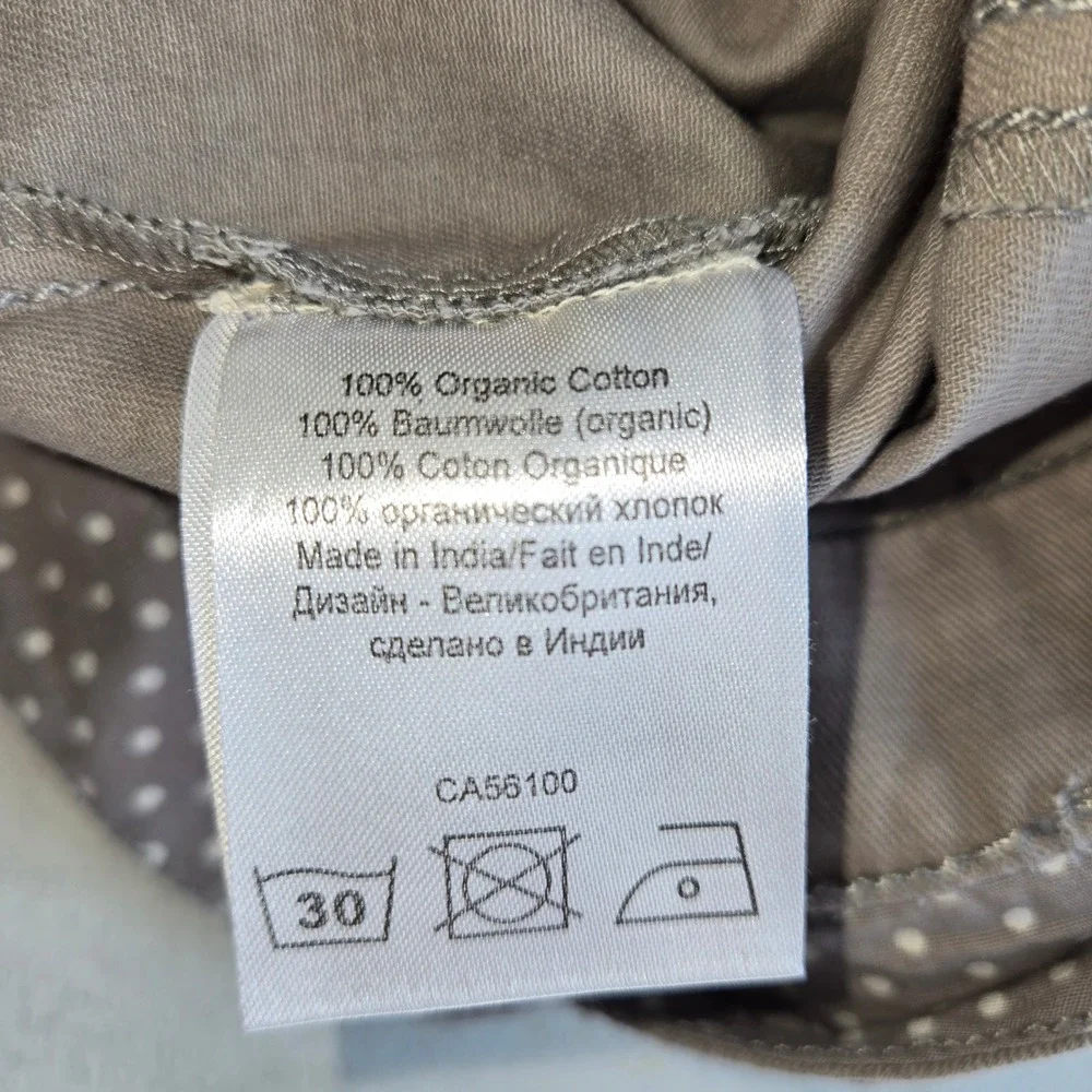 Bamboo Baby Organic Cotton Overalls Taupe Gray Polka Dot 6-12M